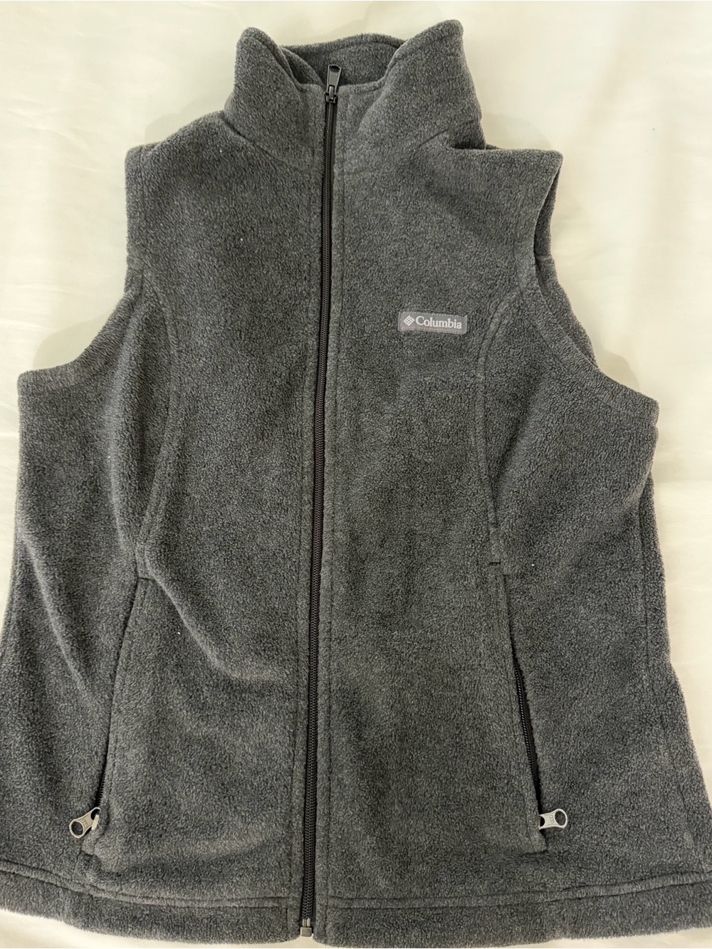 Columbia Gray Fleece Vest - Full Zip